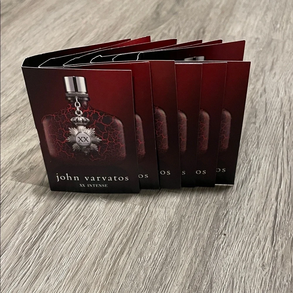 John Varvatos XX Intense ‎ Bundle of 6 NEW Carded Vial Samples 1.8 ml each